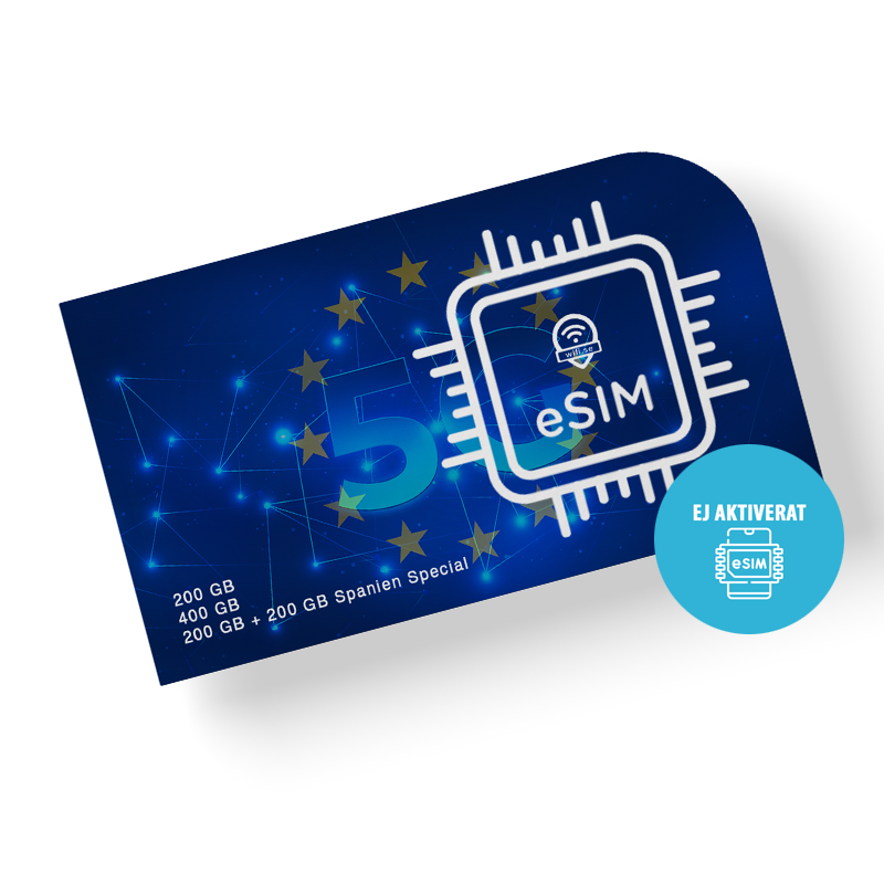 eSim 200 - 400 GB for Mobile