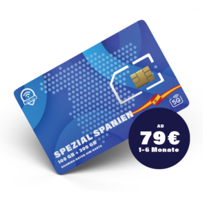 Alternative view of Roaming-SIM Spanien Special. 5G mit voller Geschwindigkeit, keine täglichen Begrenzungen, jederzeit aktivierbar.