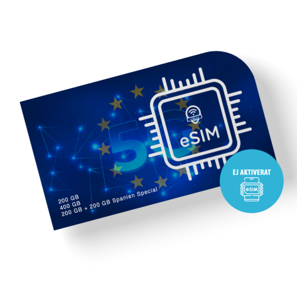 eSim 200 - 400 GB for Mobile