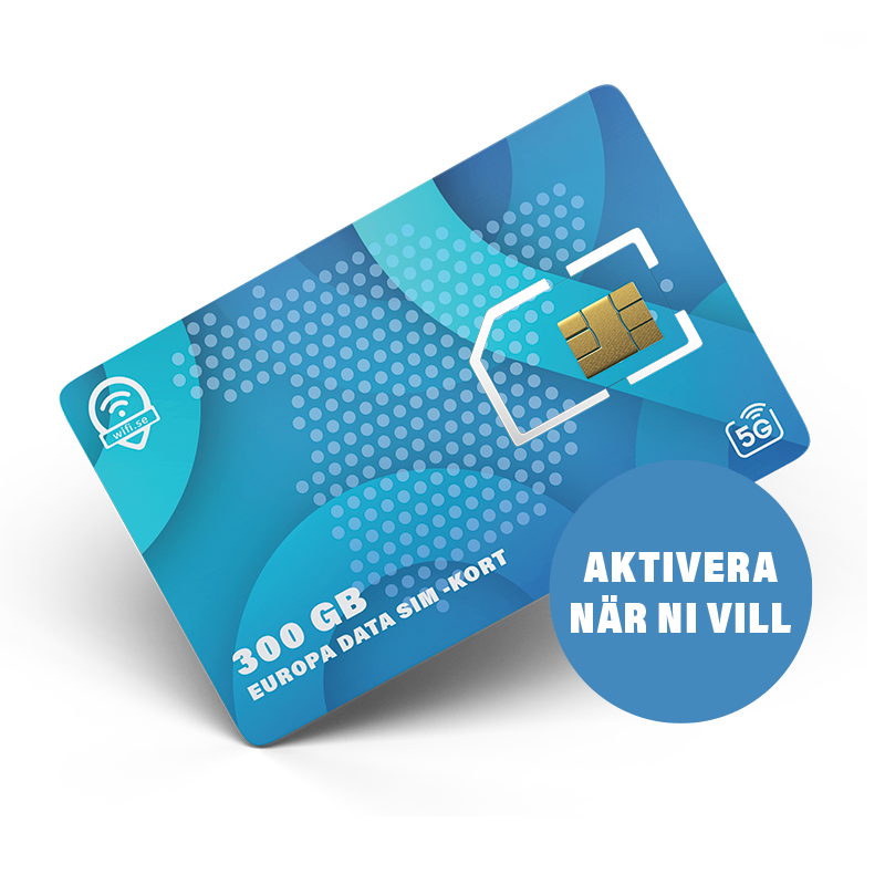 Europe Roaming SIM – Full-Speed 5G. No data plan included. Activate and choose a 300 GB data package whenever you want.