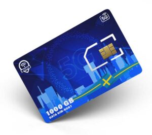 Carte SIM 5G pour la Suède 1000 Go, valable 12 mois