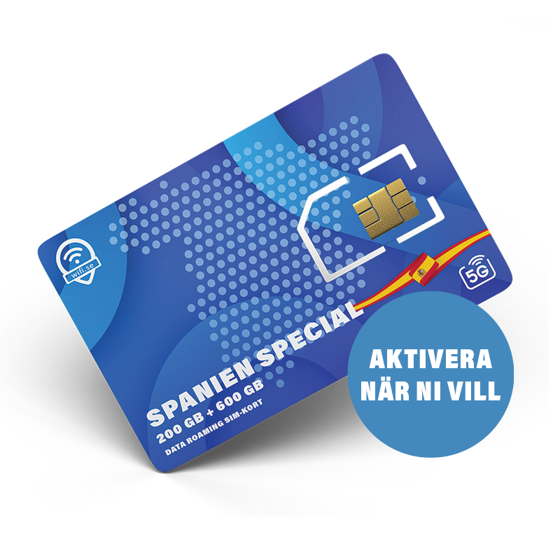 Carte SIM roaming Europe Spain Special : 200 Go en Europe + 600 Go en Espagne