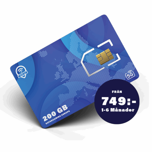 200 GB Roaming Europa Sim-Kort