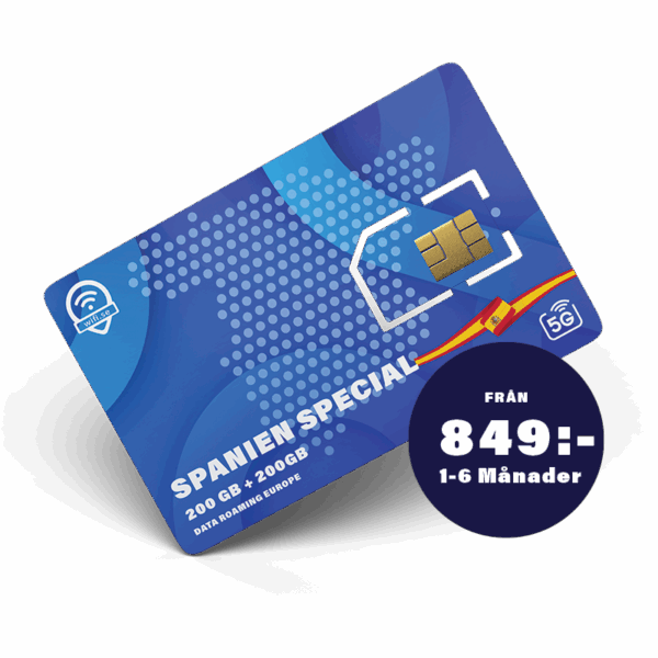 Spanien Special - 400 GB Roaming Europa Sim-Kort