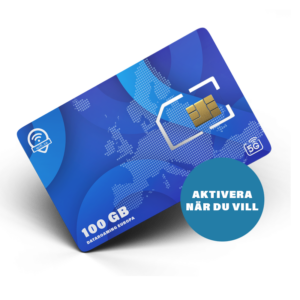 100 GB Europe Roaming sim-kort