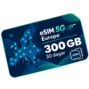 eSIM Europe 300 GB – 5G Data i 30 dagar