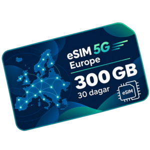 eSIM Europe 300 GB – 5G Data i 30 dagar