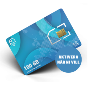 100 GB Roaming Data Sim-kort för Europa
