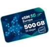 eSIM Europe 500 GB – 5G Data i 30 dagar
