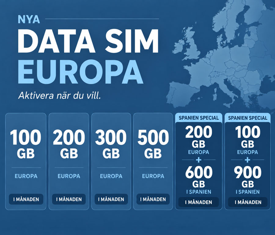 Data SIm för Europa